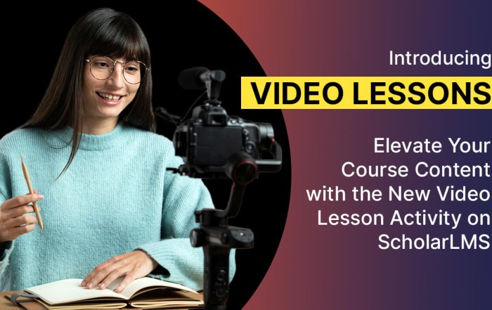 Video lesson activity in ScholarLMS