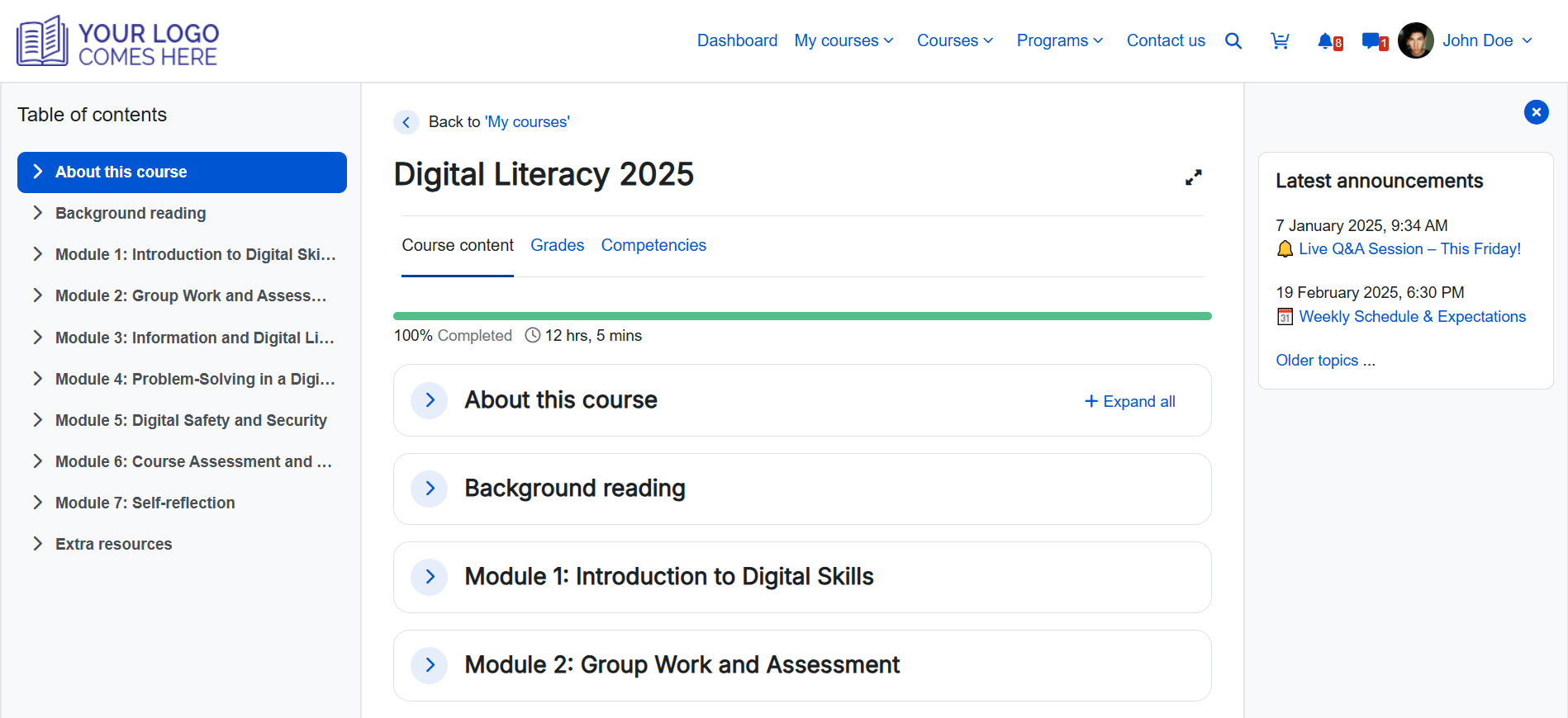 learner 2025 improved UI